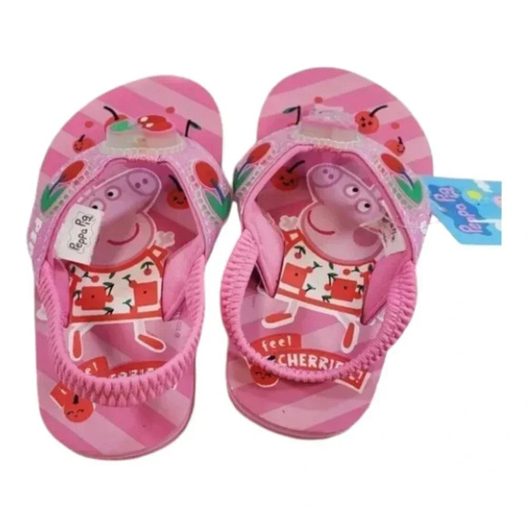 Peppa Pig Flip Flops. Summer Girls Baby Shoes. - Picture 3 of 10